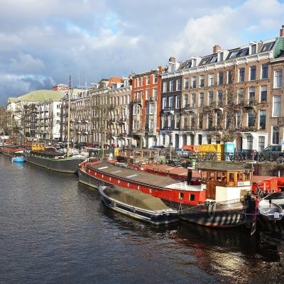 Amsterdam is also lined with canals